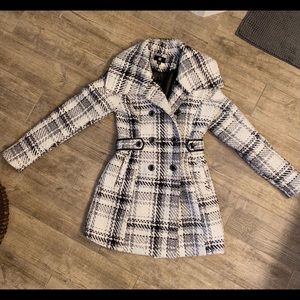 Black and white coat